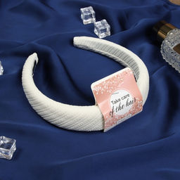 Ободок для волос «Жаннет», классик орнамент, 3 см, молочный