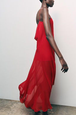 ASYMMETRIC BUSTIER MIDI DRESS - Zara фото 3