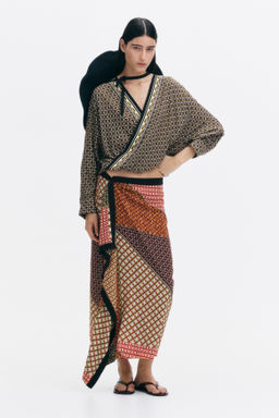 Draped-panel wrap skirt - H&m фото 2
