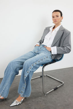More Sustainable Mavi Aksesuar Detayl? Yuksek Bel Wide Leg Jeans TWOAW25JE00028