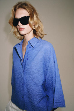 CAMISA CUADROS ZW COLLECTION / Azul - Zara фото 2