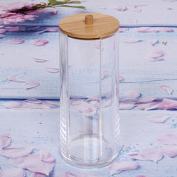 Цена за 2шт. Диспенсер для ватных дисков "БРАМИНГЕМ", прозрачный, 18*7см