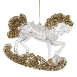 Украшение новогоднее "Лошадка", L11 W2 H10 см