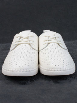 03-PDXL138-1 LT. BEIGE Полуботинки спортивные женские (натуральная кожа) - Фабричный китай фото 9