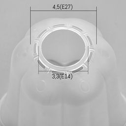 Цена за 3 шт. Плафон универсальный «Цветок» Е14/Е27 прозрачный 14×14×13 см