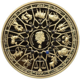 Монета 20 центов 2021 года Самоа 12 Олимпийских богов в зодиаке  Деметра и Дева