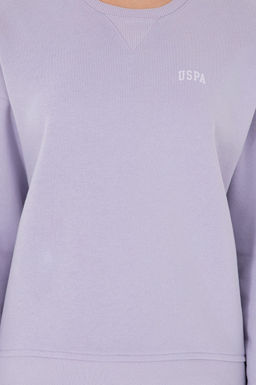 Женский сиреневый базовый свитшот с круглым вырезом - U.s. polo assn фото 13
