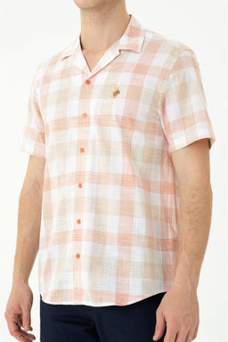 U. S. Polo Assn Мужская рубашка с коротким рукавом в плитку - U.s. polo assn фото 13