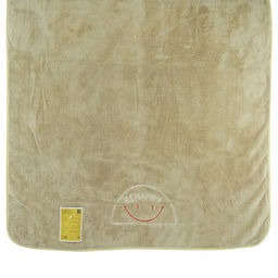 Полотенце из микрофибры "Счастливчик" 70х140см, полиэстер 100%, с вышивкой "Be happy", зеленый (Китай)