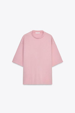 WASHED EFFECT INTERLOCK T-SHIRT - Zara фото 18
