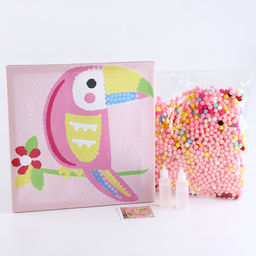 Аппликация помпошками Тукан размер 30 30 см, клей 30 мл