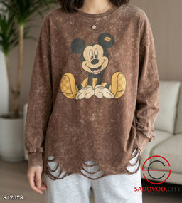 Кофта женская с рваным эффектом