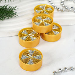 Свеча 8 штук набор Мозаика / A-8512 /уп 96/192/глиттер