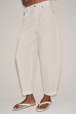 JEANS ZW COLLECTION BARREL TIRO ALTO / Blanco