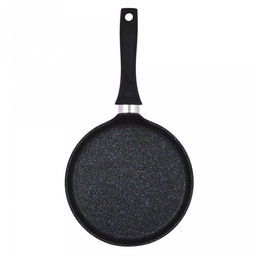 Сковорода блинная с тефлоновым покрытием д22см "Granit Ultra", h2см, ручка из термостойкого пластика, голубой гранит (Россия) - можно использовать металлические кухонные принадлежности