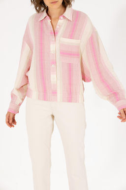 U. S. Polo Assn Женская розовая рубашка с длинным рукавом - U.s. polo assn фото 6