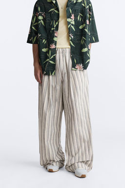 WIDE-FIT STRIPED TROUSERS - LIMITED EDITION - Zara фото 2