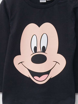 Bisiklet Yaka Uzun Kol Mickey Mouse Bask?l? Pamuklu Erkek Bebek Pijama Tak?m? - Waikiki фото 3