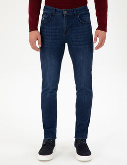Erkek Koyu Mavi Jean Pantolon