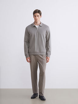 Polo Yaka Erkek Sweatshirt