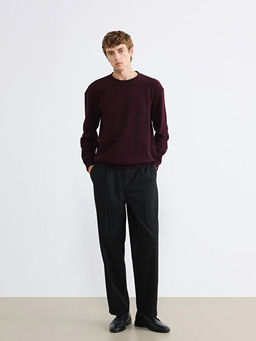 Bisiklet Yaka Kal?n Kuma? Erkek Sweatshirt