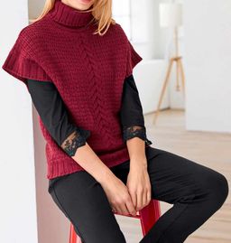 Жилет, темно-красный