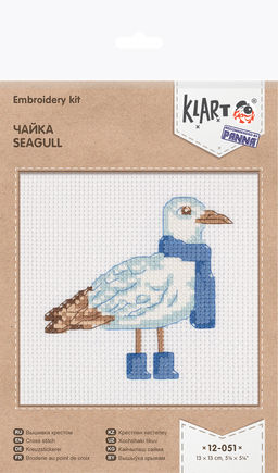 Klart набор для вышивания 12-051 Чайка 13 х 13 см