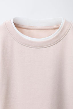 CAMISETA DOBLE CON MODAL / Crudo - Zara фото 3