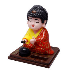 Фигурка Будда 8-10см на солнечной батарейке символ финансового благополучия