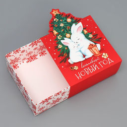 Подарочная коробка новогодняя складная «Волшебный Новый год», 15×15×8 см