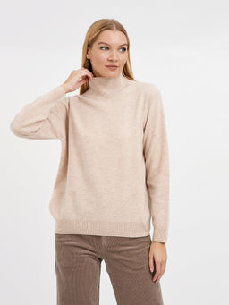 водолазка женская розовая из шерсти