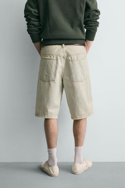 BERMUDA DENIM BAGGY FIT / Azul claro - Zara фото 3