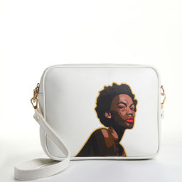 Сумка женская на молнии TEXTURA, 22×8×17 см, с цветным принтом, белая