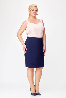 Костюм Swallow 687 бежево-голубая клетка+синий фото 2