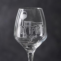 Бокал для вина новогодний Год пропит, 350 мл, 18+