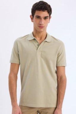 New Regular Fit K?sa Kollu Basic Duz Polo Tisort - Defacto фото 22