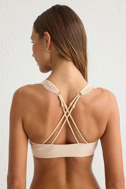 TRENDYOLMILLA Ten Micro Dantel Detayl? Balensiz Kapl? Ucgen Orme Sutyen THMSS25SU00008 фото 5