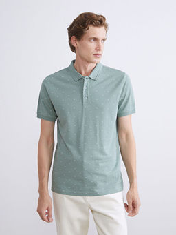 Polo Yaka Desenli Pike Erkek Ti??rt