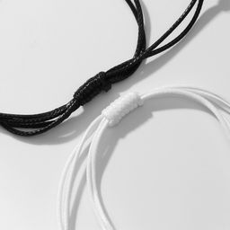 Браслеты парные «Неразлучники» цветы с листьями, цветные, d=7 см