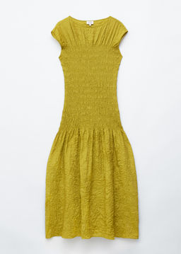 Maxivestido fruncido con nido de abeja - H&m фото 2