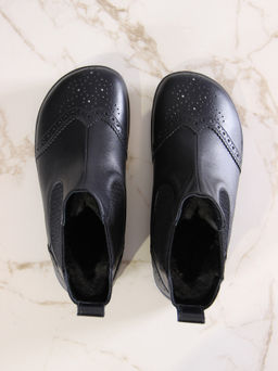 Босоногие ботинки 362.NATAbl.Черный/шерсть