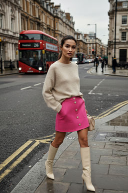 Fusya Onden Dugme Detayl? Mini Boy Dokuma Etek TWOSS23ET00356