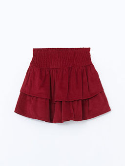 Beli Lastikli Pileli K?z ?ocuk Etek