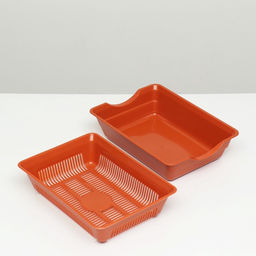 Туалет глубокий с сеткой 36×25×9 см, коричневый