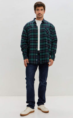 Рубашка F521-0460 green-blue - Fine joyce фото 3