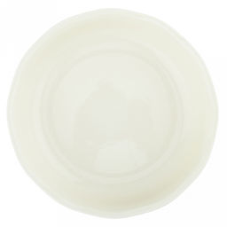 "Ласковый май" Салатник фарфоровый 550мл, д15см, h5,2см, с деколью, рельефный декор, волнистый край, кремовый (Китай)