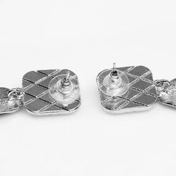 Серьги ассорти Античность квадрат, цвет серебро - Qf фото 2