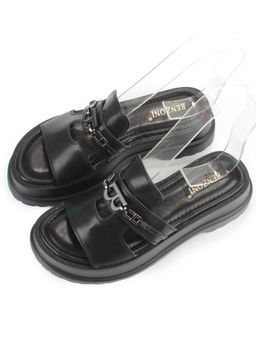 08-PEY254-2 BLACK Босоножки женские (натуральная кожа)