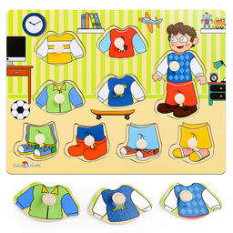 Пазл-вкладыш Одень мальчика