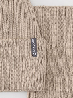 Crockid _ КВ 22012/25/светло-бежевый комплект дет (шапка, шарф-снуд)  фото 2